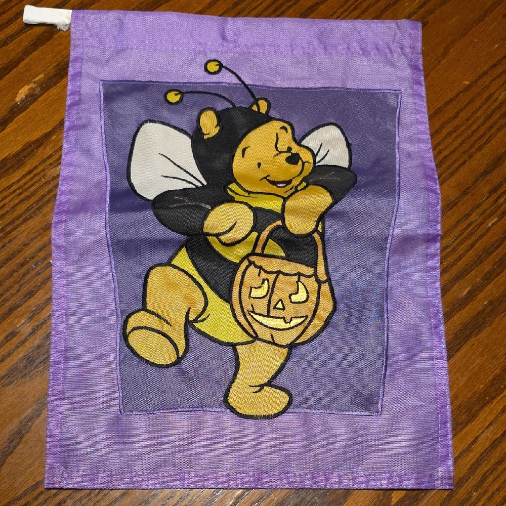 Purple Winnie The Pooh Halloween Flag
